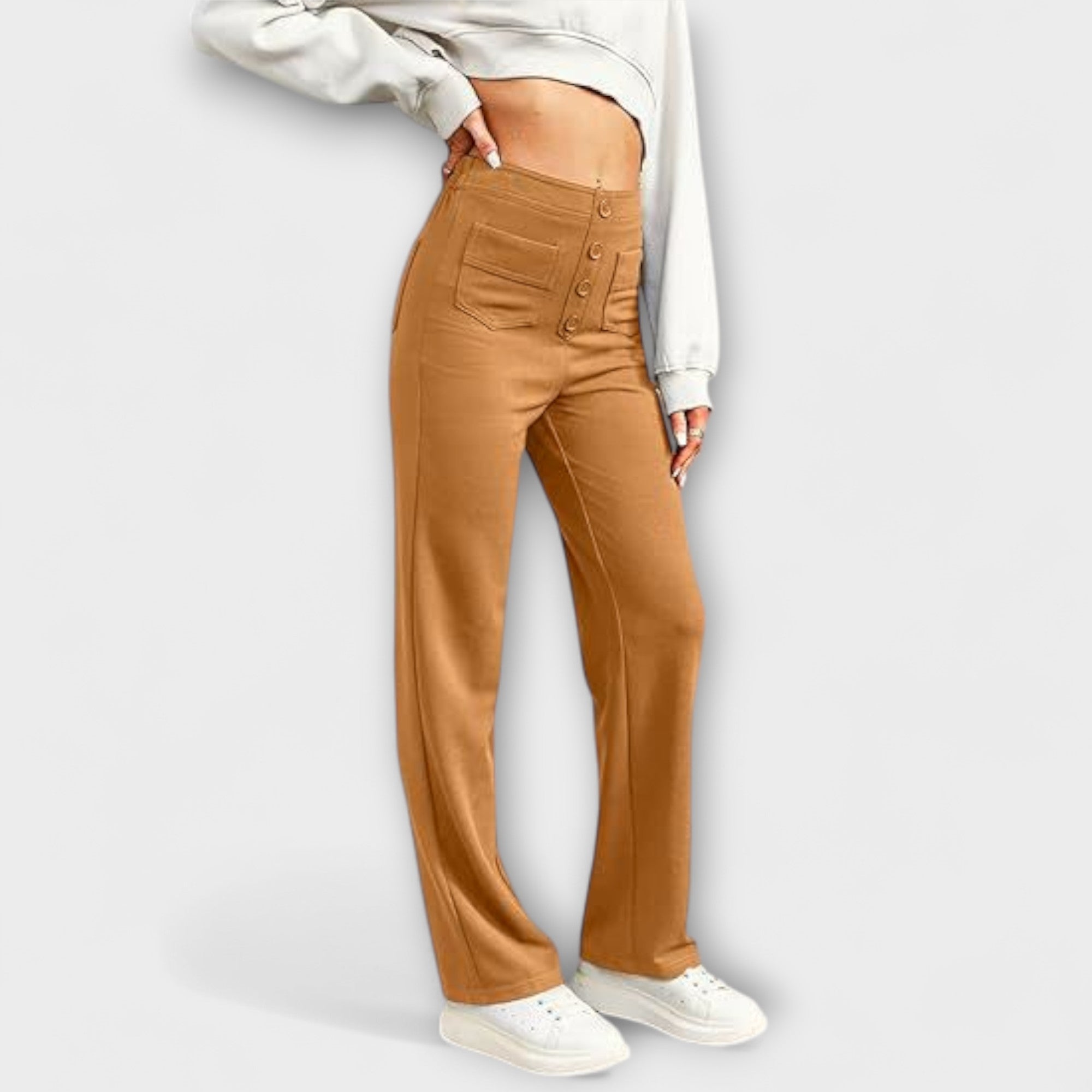 Alice – Pantalones de Ocio de Cintura Alta Elásticos