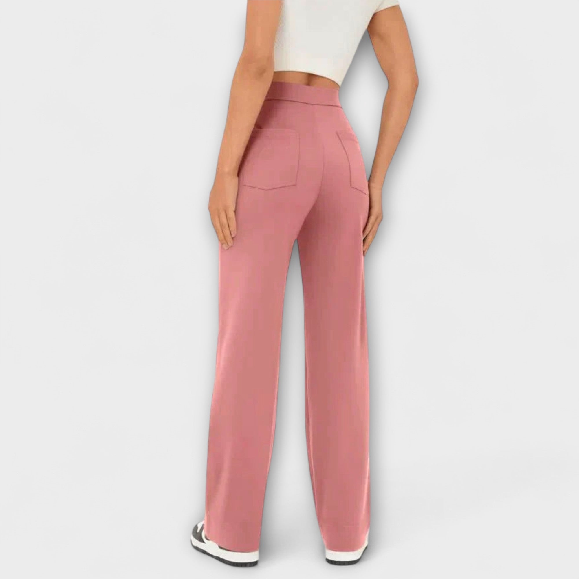 Alice – Pantalones de Ocio de Cintura Alta Elásticos