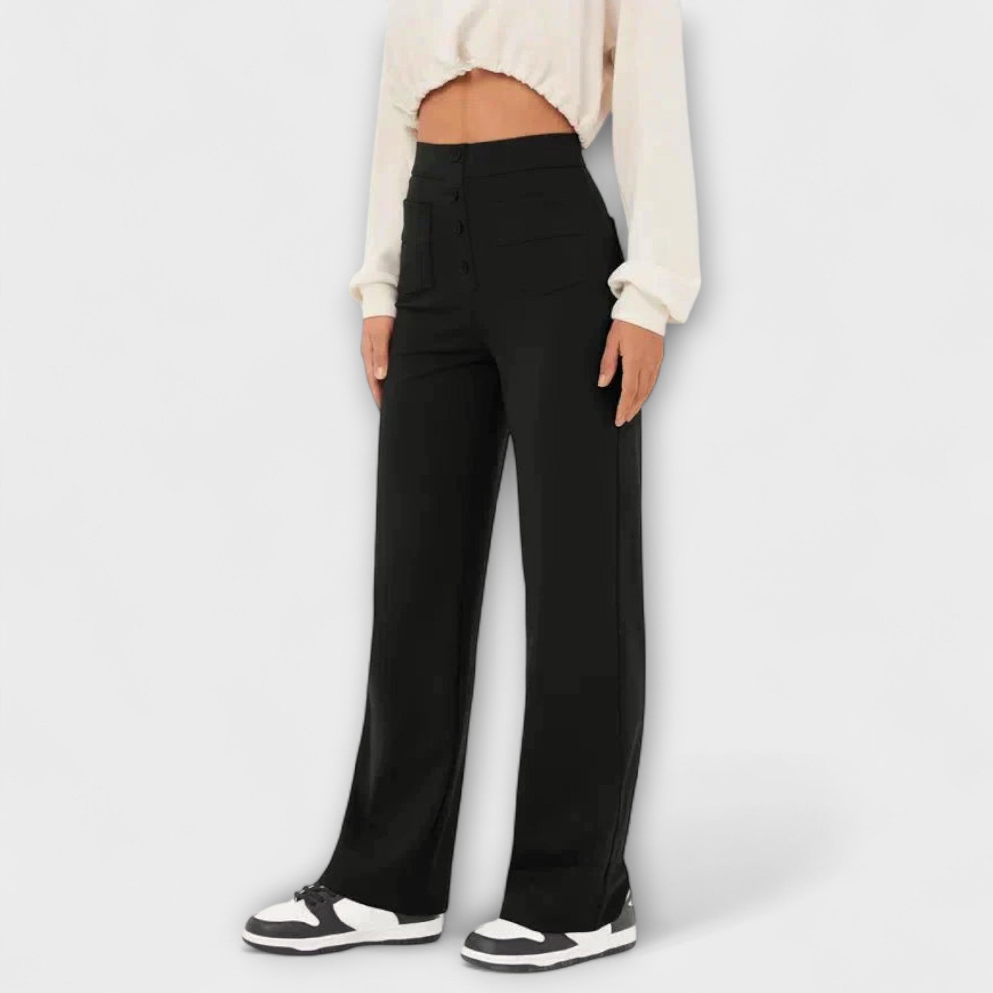 Alice – Pantalones de Ocio de Cintura Alta Elásticos