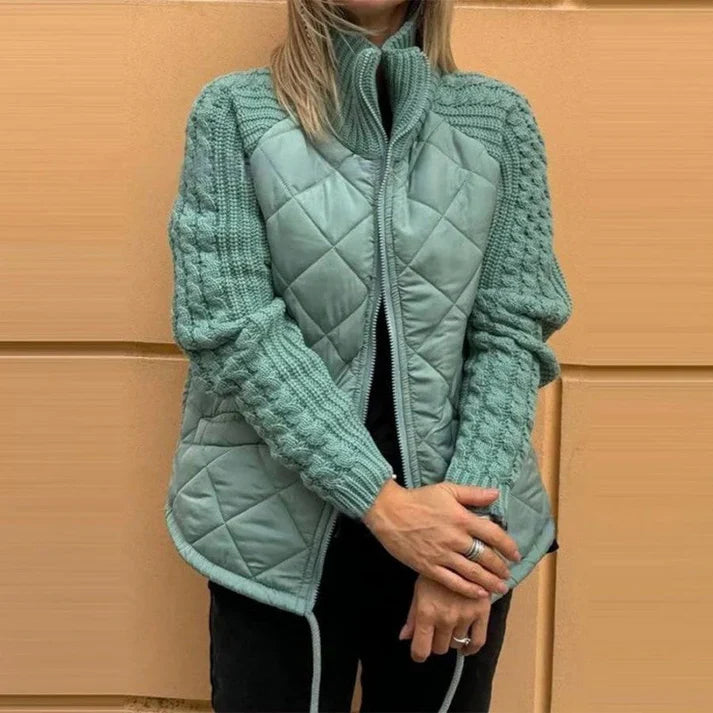Adela - Chaqueta acolchada de patchwork de punto - Especial otoño 2025 🍁