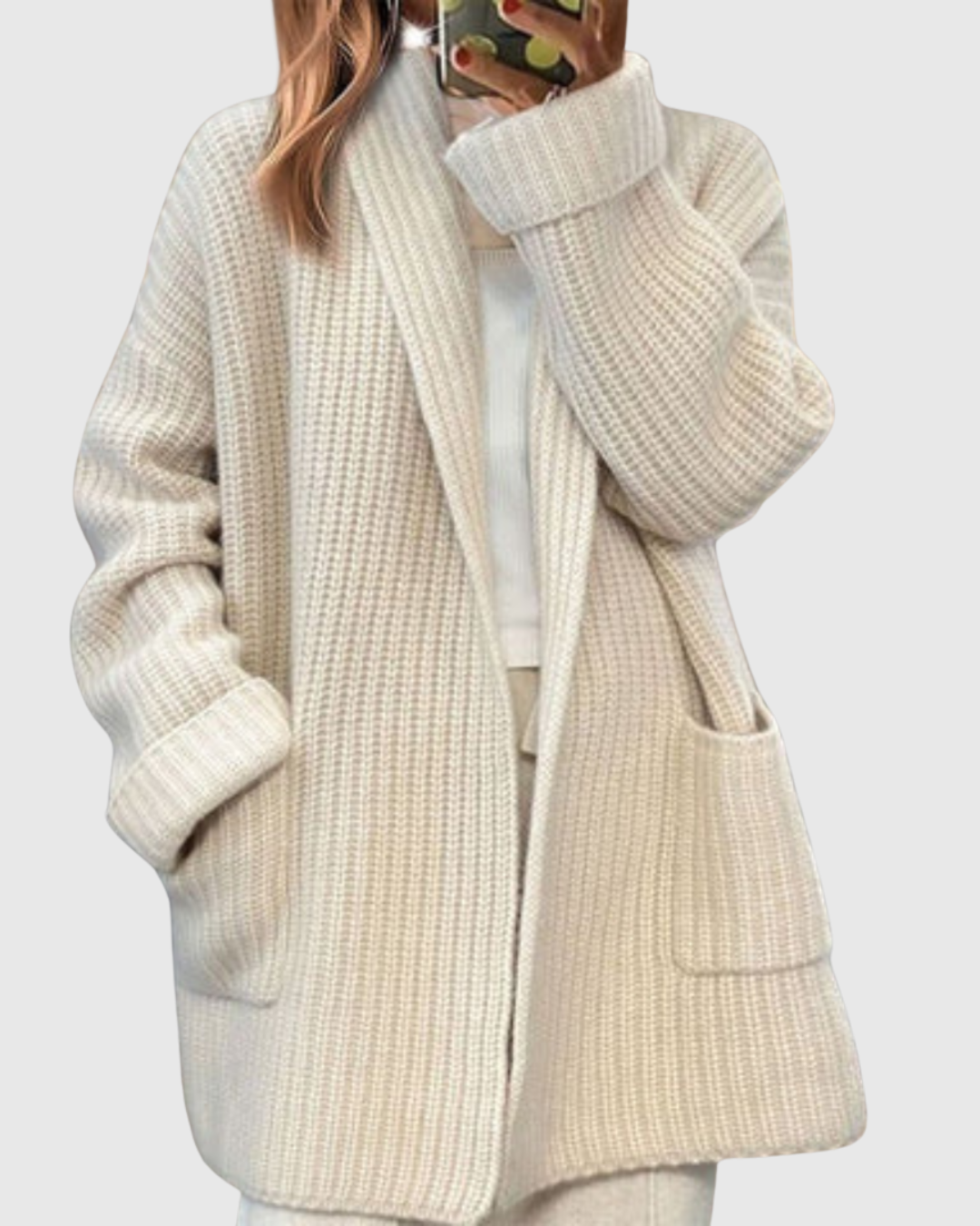 MABEL | WOOL BLEND KNITTED CARDIGAN