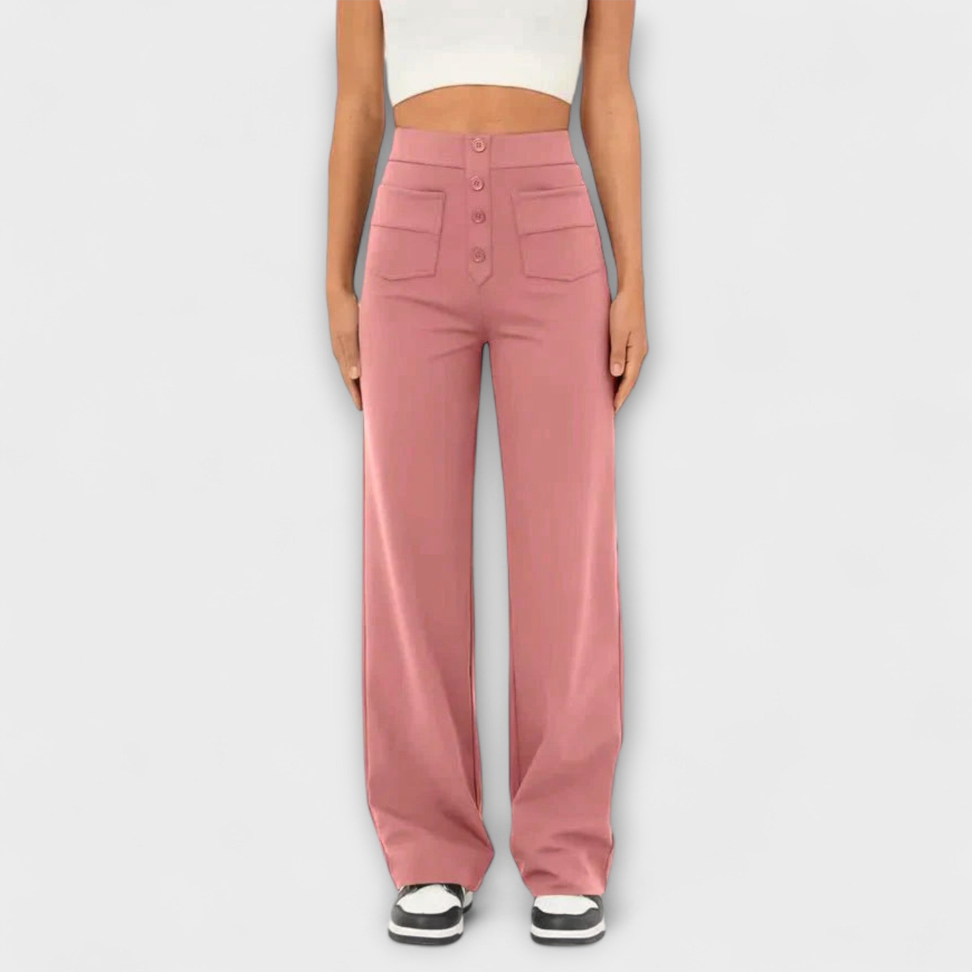 Alice – Pantalones de Ocio de Cintura Alta Elásticos